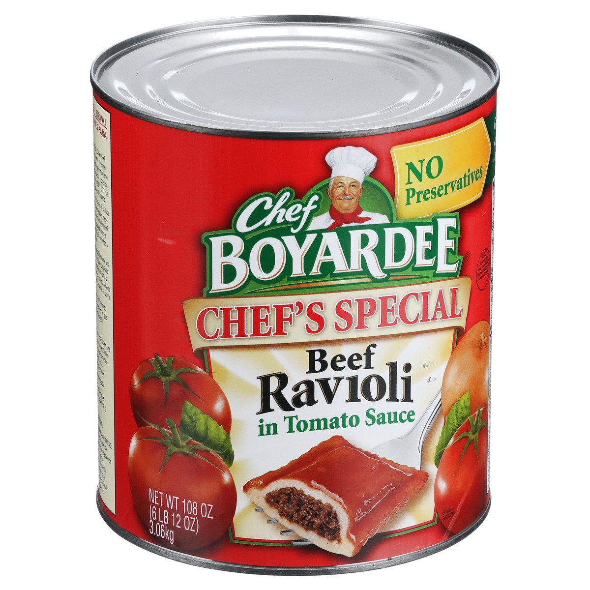 slide 7 of 7, Chef Boyardee Chef's Special Beef Ravioli In Tomato Sauce 108 oz, 108 oz