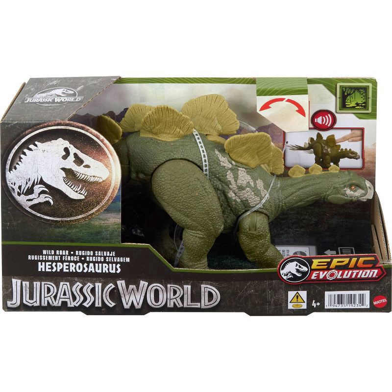 slide 3 of 6, Jurassic World Hesperosaurus Wild Roar Action Figure, 1 ct