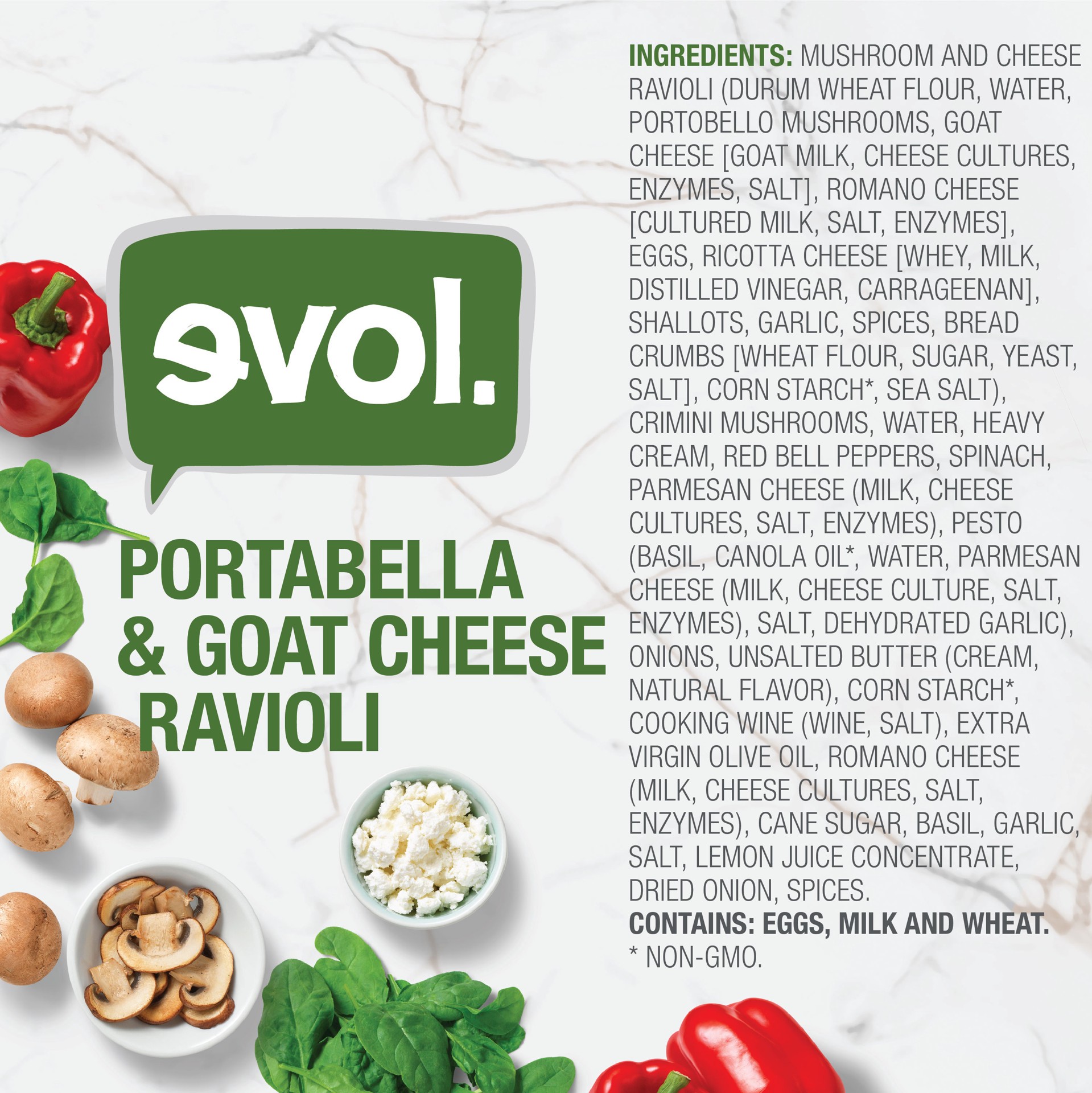 slide 4 of 4, EVOL Portabella & Goat Cheese Ravioli 8.75 oz, 8.75 oz