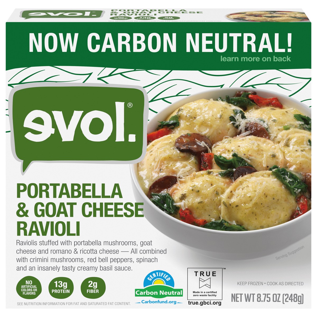 slide 1 of 4, EVOL Portabella & Goat Cheese Ravioli 8.75 oz, 8.75 oz