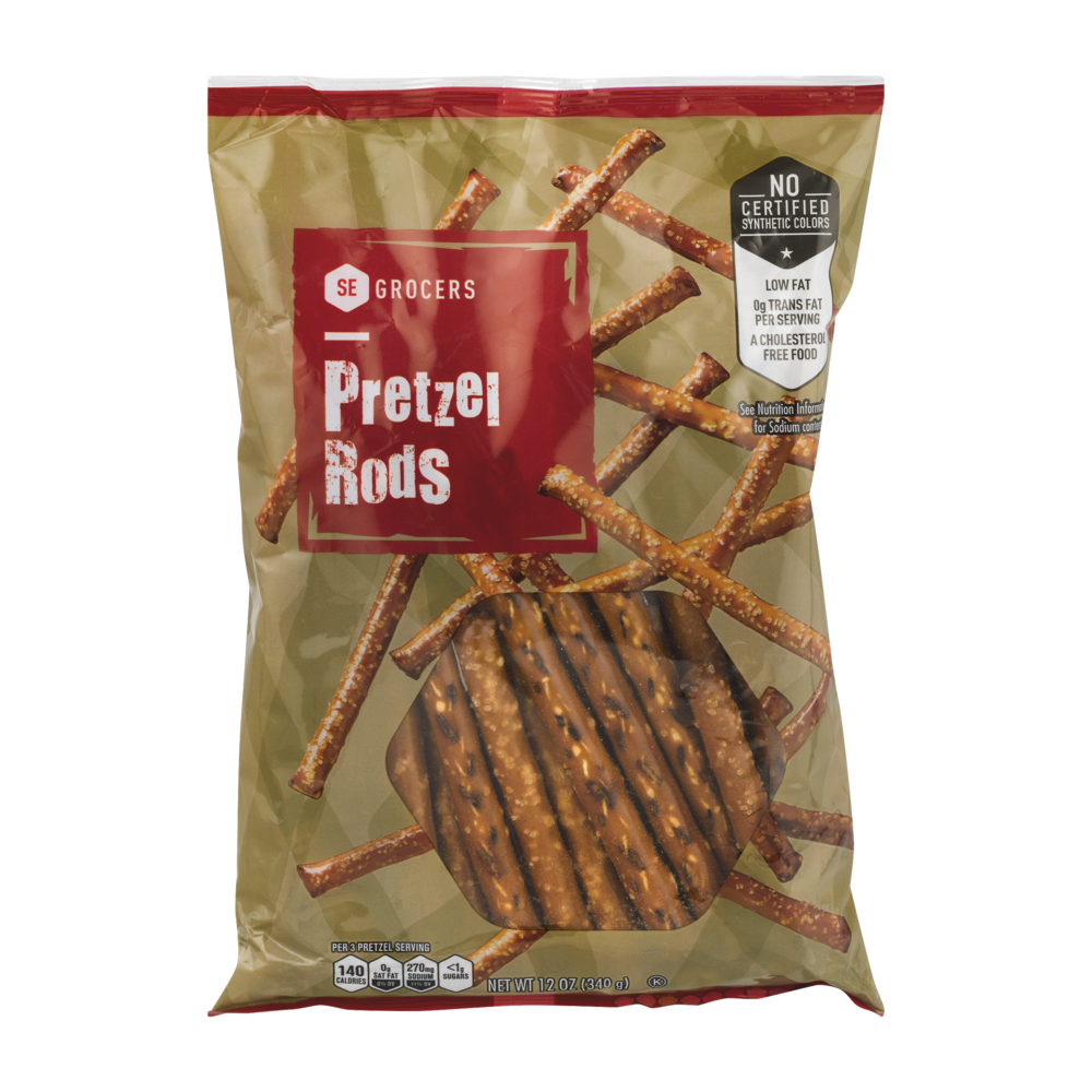 slide 1 of 1, SE Grocers Pretzel Rods, 12 oz