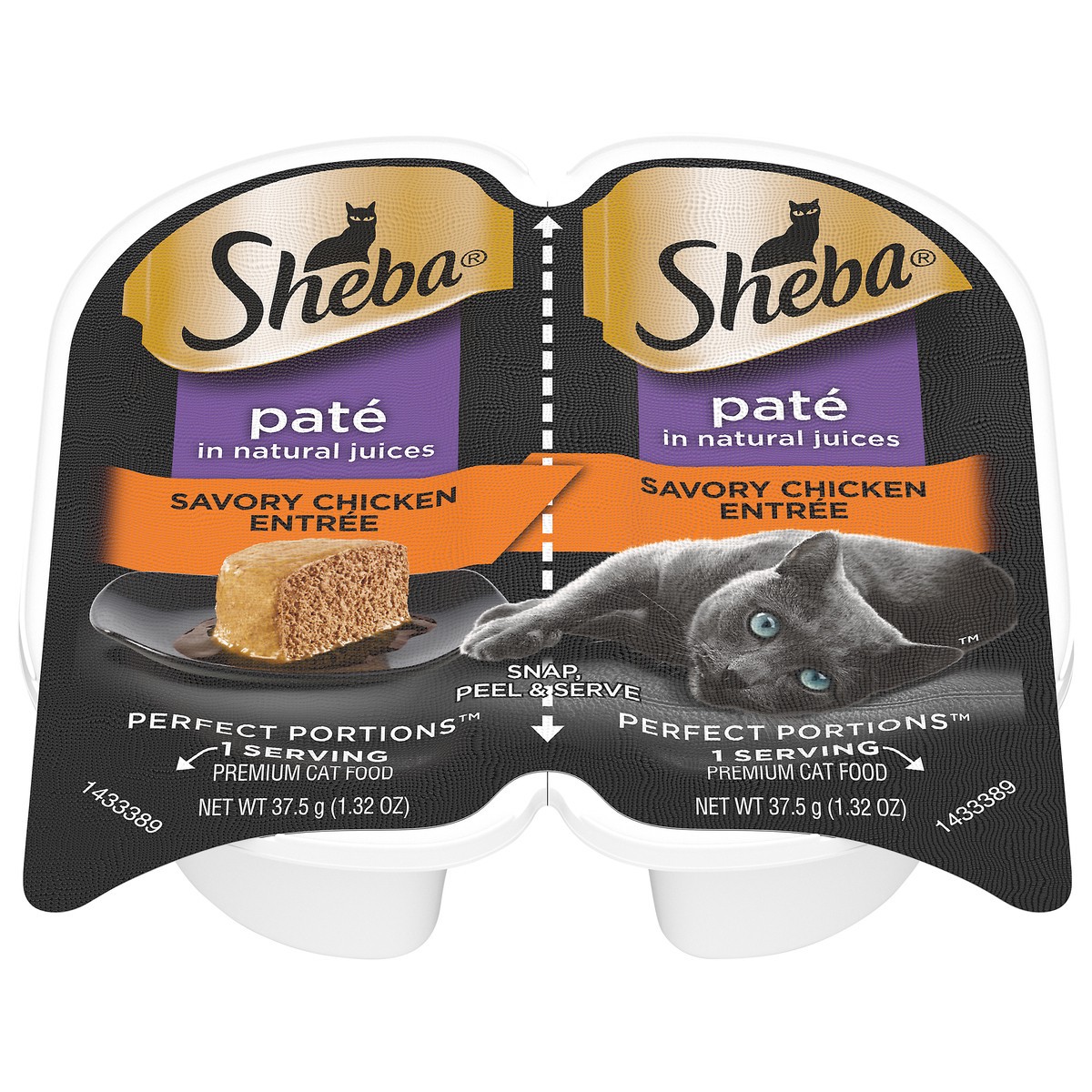 slide 1 of 3, Sheba Pate Perfect Portions Savory Chicken Entree Cat Food 2 - 1.32 oz Trays, 2 ct; 1.32 oz