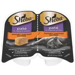 Sheba Pate Perfect Portions Savory Chicken Entree Cat Food 2 - 1.32 oz Trays
