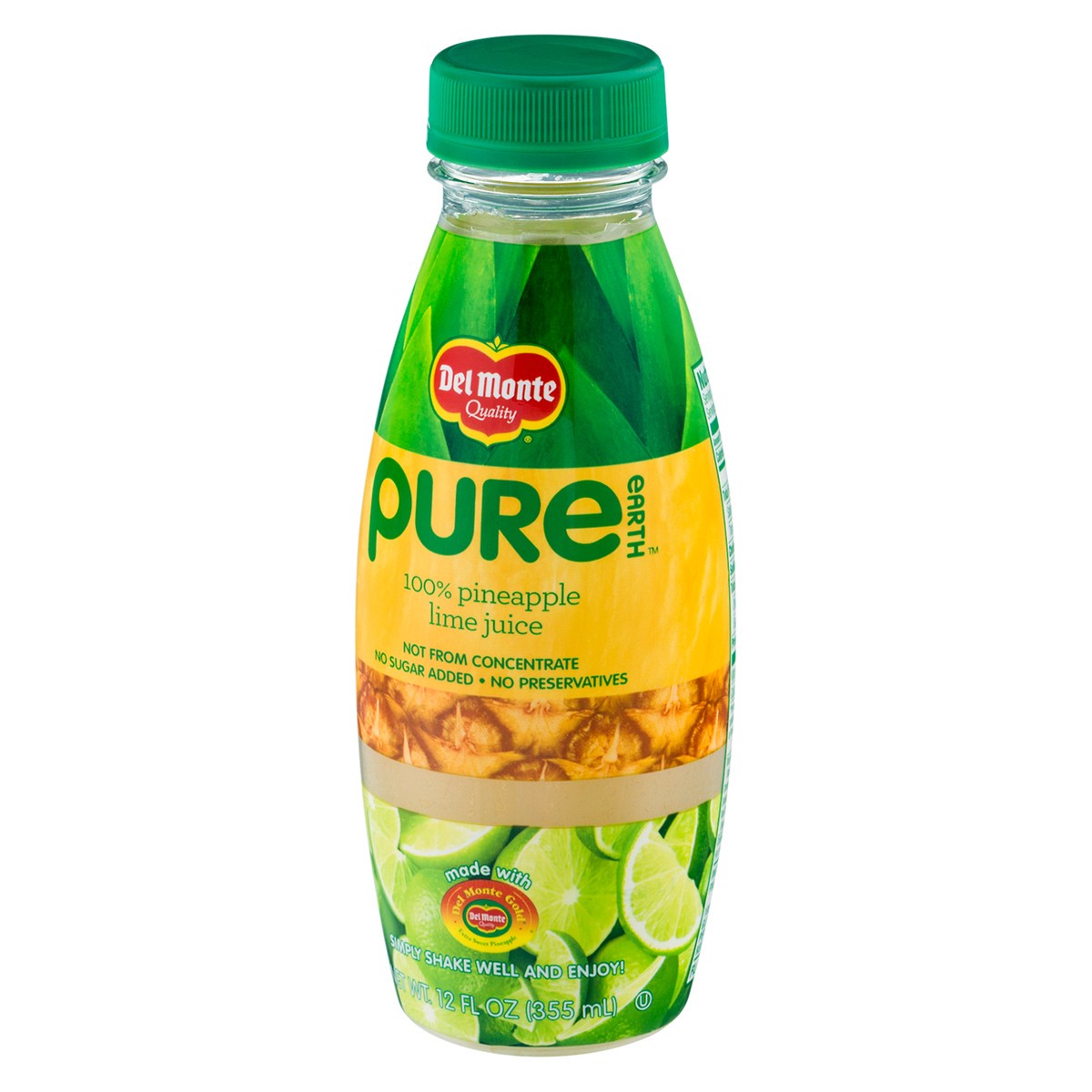 slide 3 of 12, Del Monte Pure Earth Pineapple Lime 100% Juice 12 fl oz, 12 fl oz