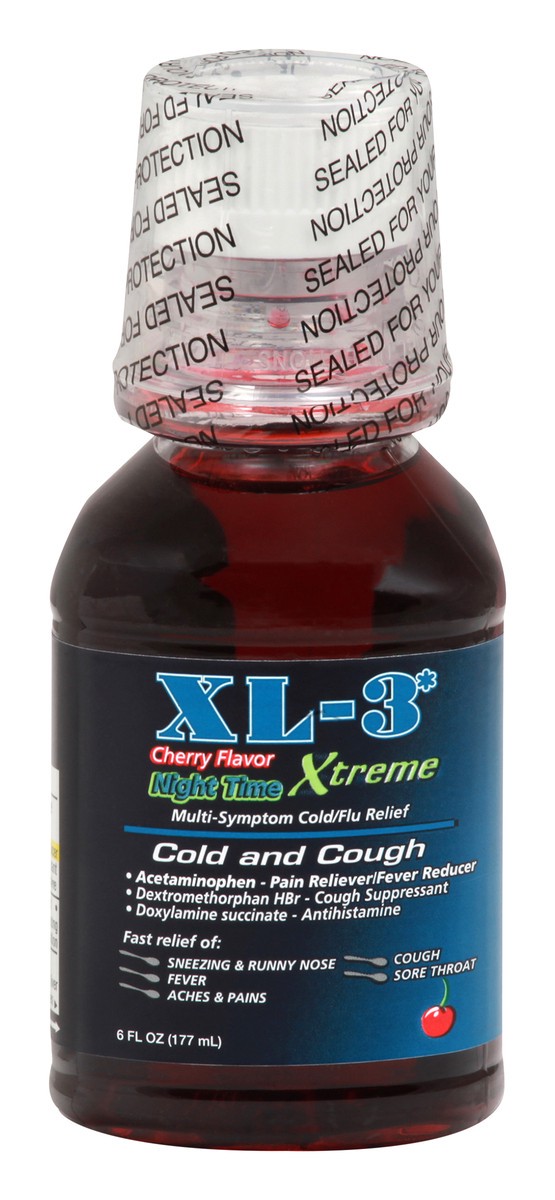 slide 1 of 9, XL 3 Cold and Cough 6 oz, 6 oz