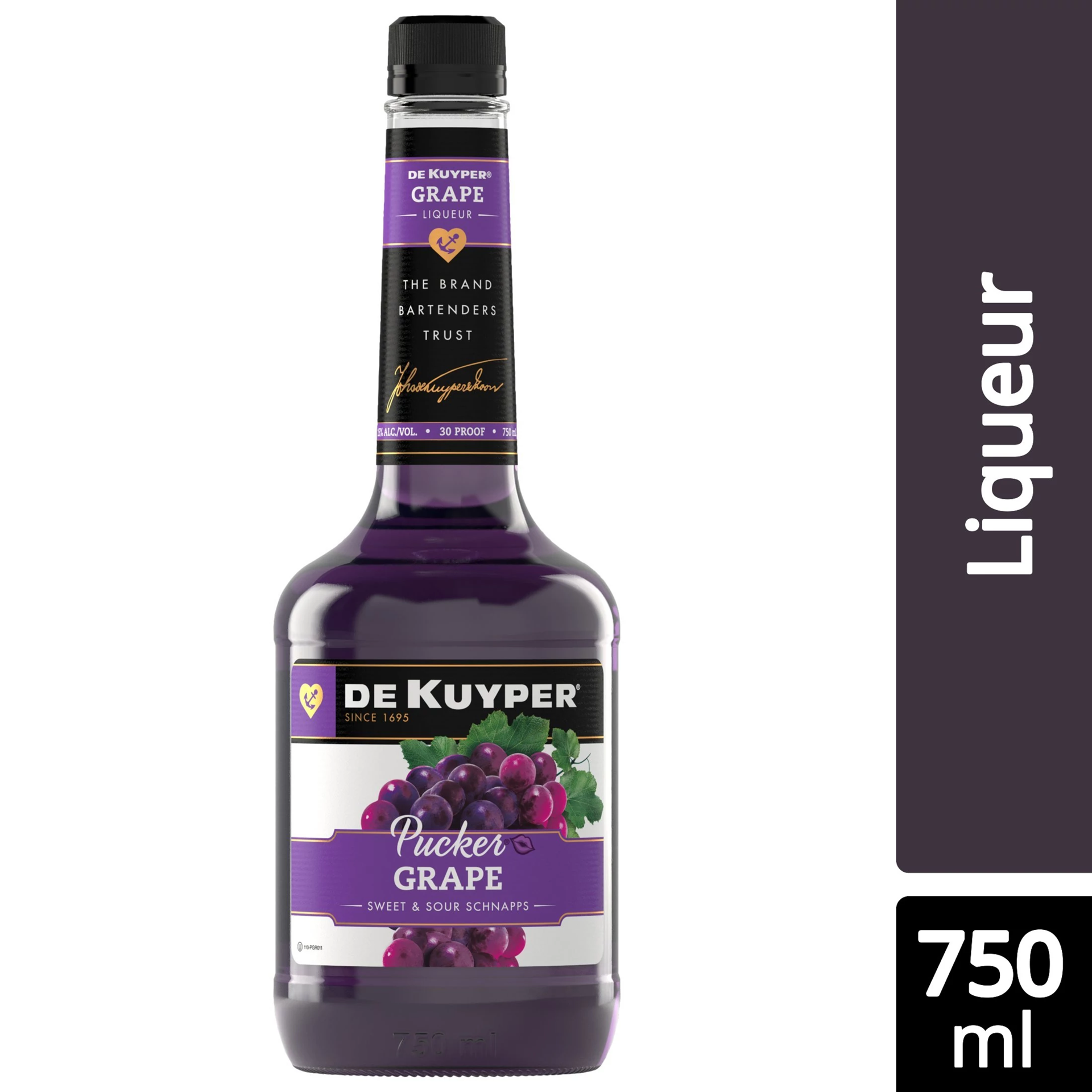 slide 1 of 2, Dekuyper Grape Pucker Liqueur, 750 ml