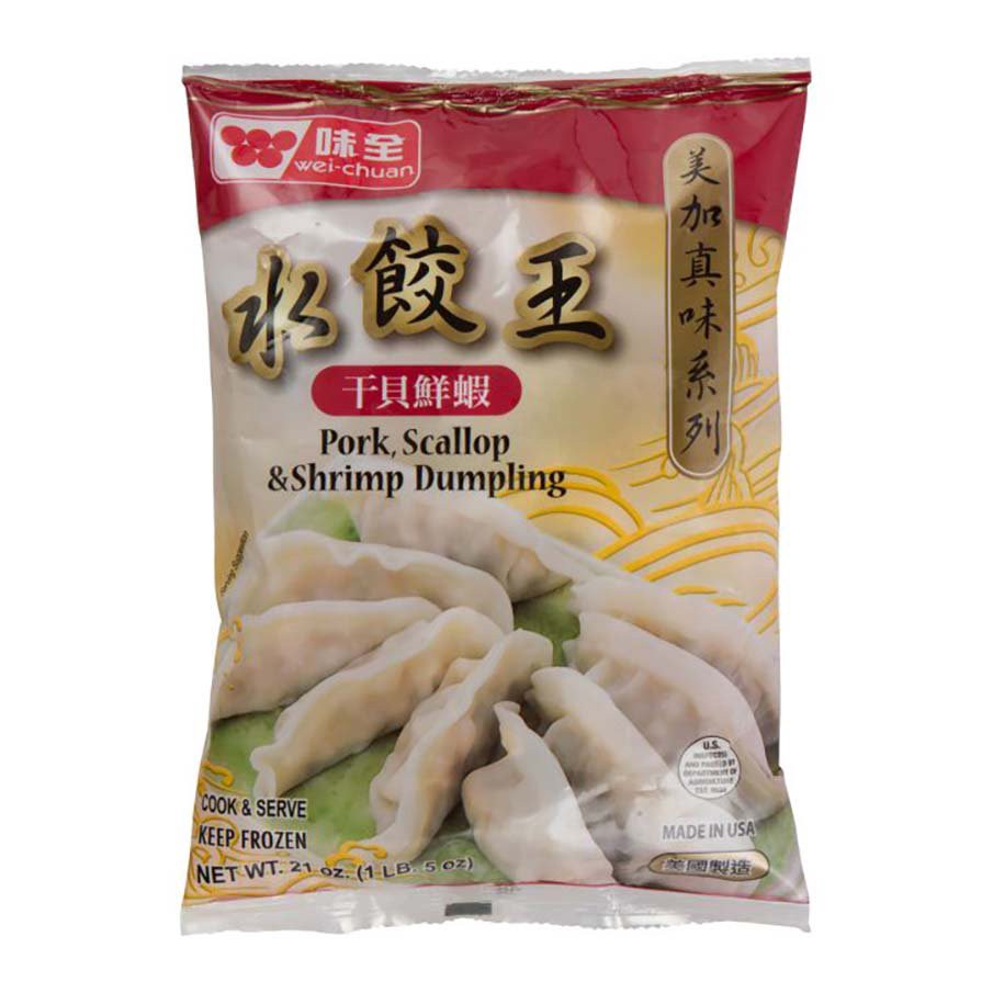 slide 1 of 1, Wei-Chuan Wei Chuan Pork Shrimp & Scallop Dumpling, 21 oz