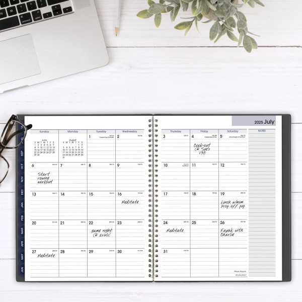 slide 4 of 9, 2024-2025 At-A-Glance Dayminder Academic Weekly/Monthly Planner, 8-1/2"" X 11"", Charcoal, July To June, Ayc52045, 1 ct