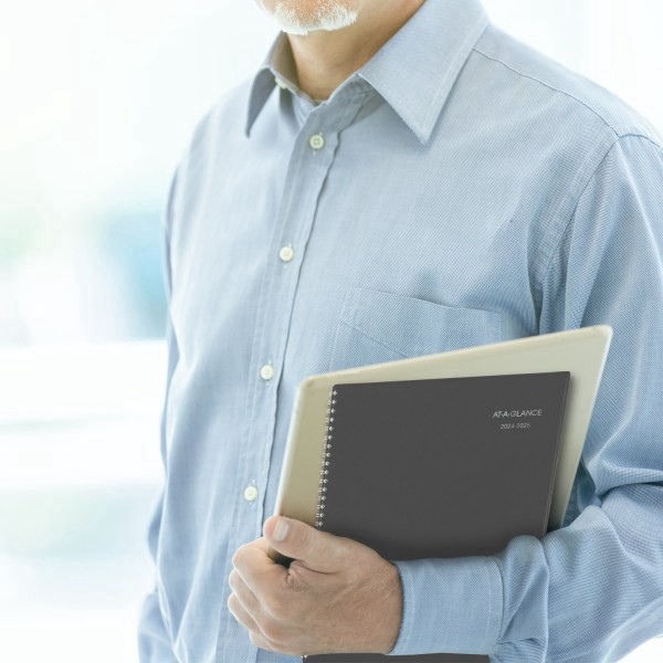 slide 9 of 9, 2024-2025 At-A-Glance Dayminder Academic Weekly/Monthly Planner, 8-1/2"" X 11"", Charcoal, July To June, Ayc52045, 1 ct