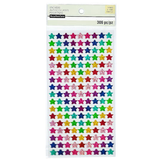 slide 1 of 4, Mini Star Stickers By Recollections, 4 in x 7.5 in