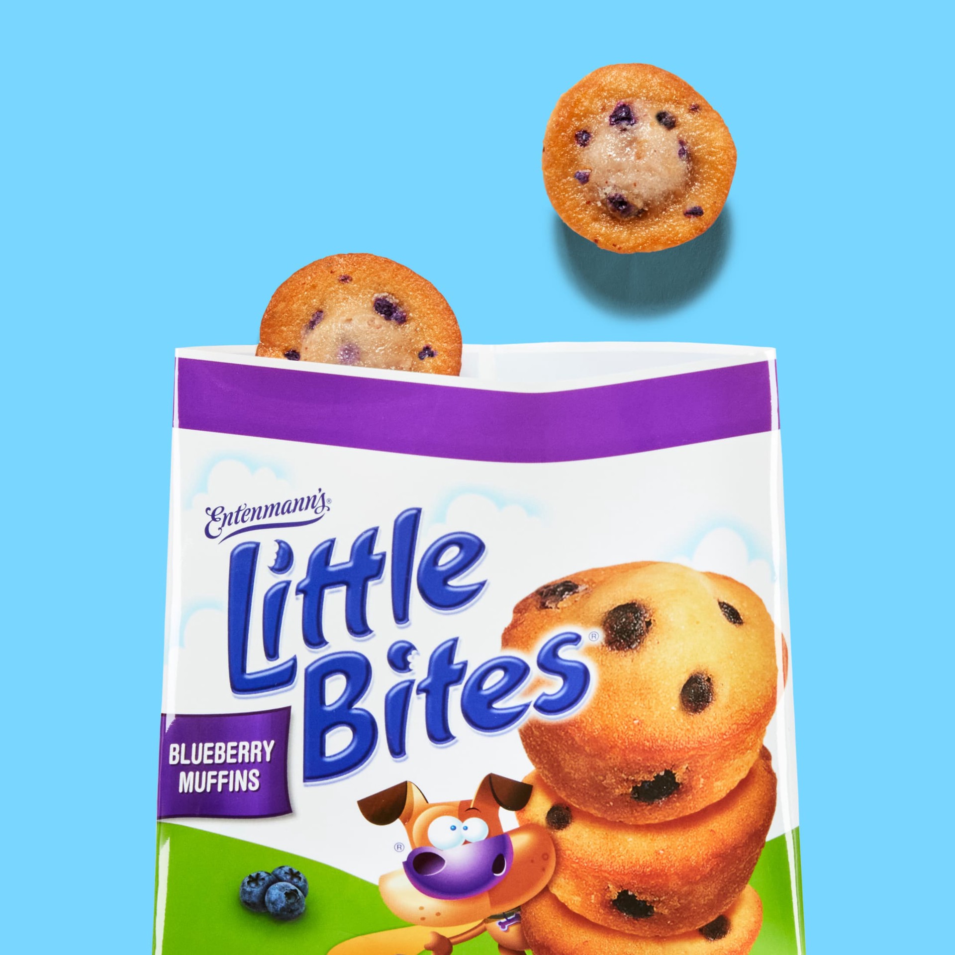 slide 6 of 8, Entenmann's Little Bites Blueberry (Value Pack) Mini Muffins, 10 packs, 16.5 oz, 10 ct