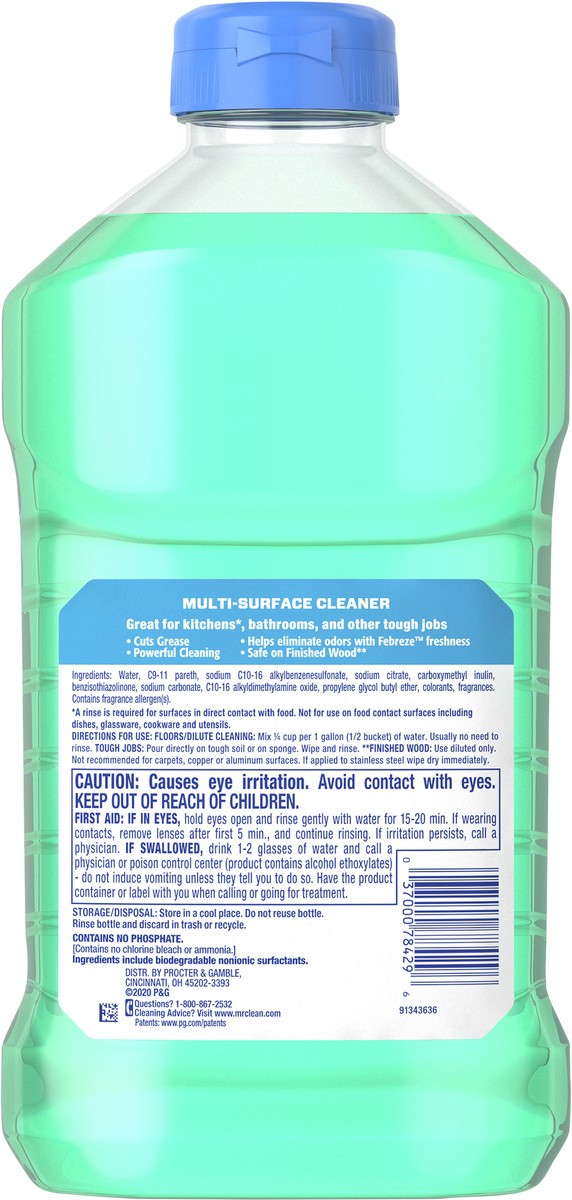 slide 3 of 4, Mr. Clean with Febreze Meadows and Rain Multi-Surface Cleaner, 45 fl oz, 45 fl oz