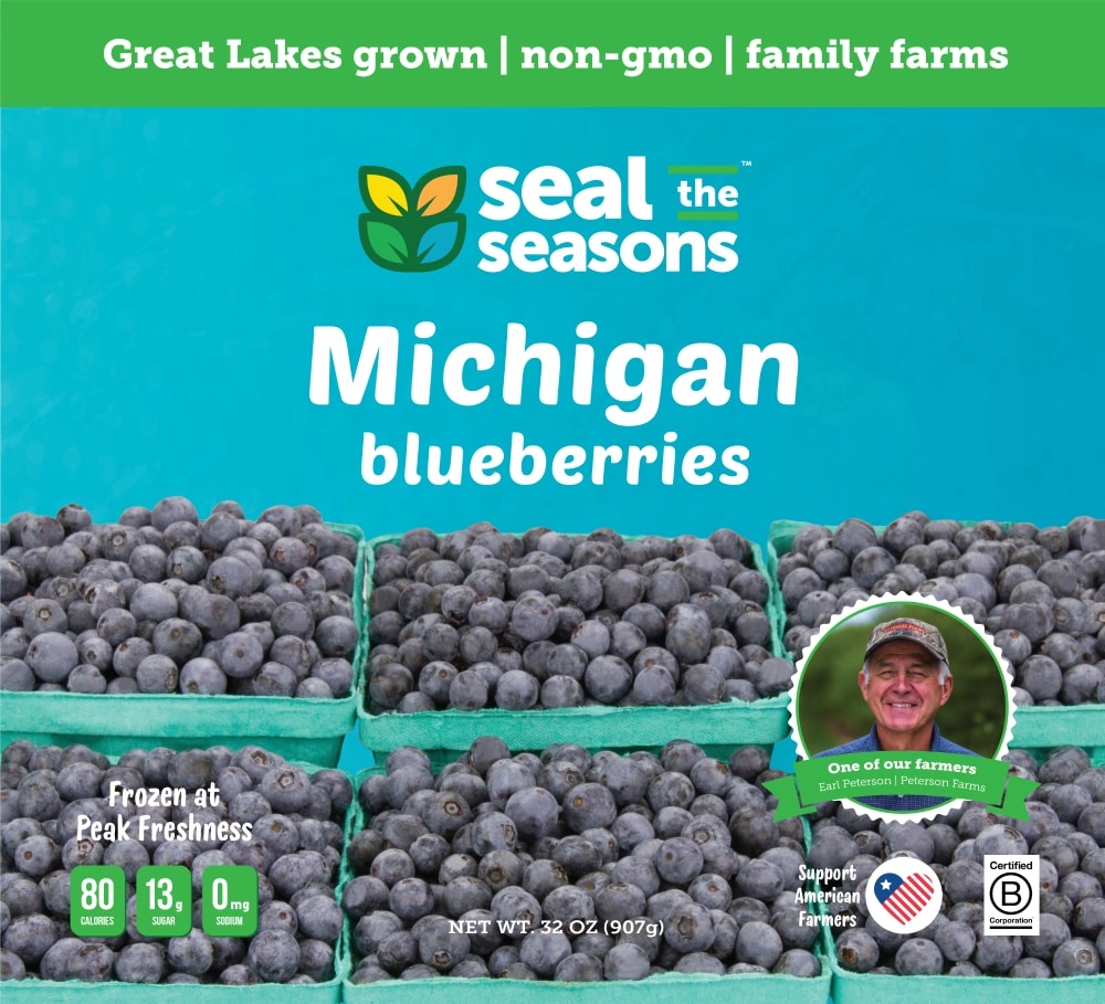 slide 1 of 1, Seal the Seasons Frozen Michigan Blueberries, 32 oz