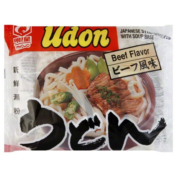 slide 1 of 1, Myojo Japanese Style Noodles, Udon, With Soup Base, Beef Flavor, 7.22 oz