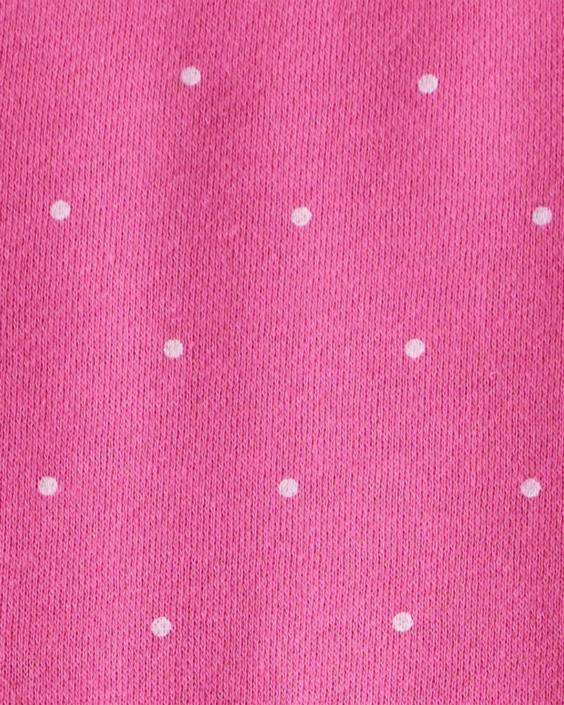 slide 2 of 3, Carter's Carters Baby Girl DayDream Fleece Polka Dot Knit Dress - Pink Fuchsia 12M, 1 ct