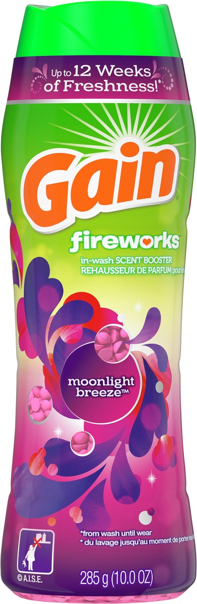 slide 3 of 3, Gain Fireworks In-Wash Scent Booster Beads, Moonlight Breeze, 10 oz, 10 oz