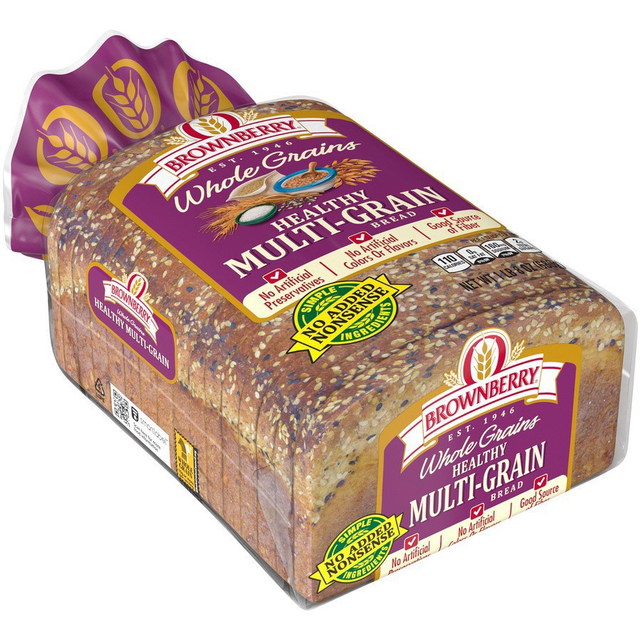 slide 14 of 30, Brownberry Whole Grains Healthy Multi-Grain Bread, 24 oz, 24 oz