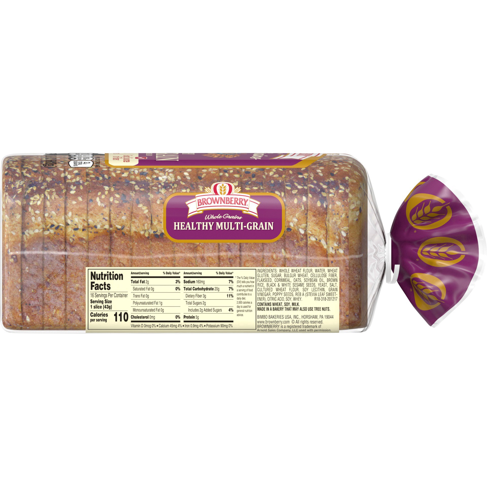 slide 16 of 30, Brownberry Whole Grains Healthy Multi-Grain Bread, 24 oz, 24 oz