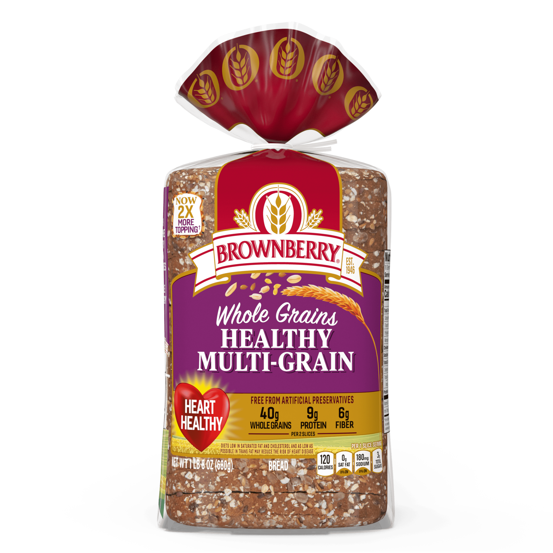 slide 1 of 30, Brownberry Whole Grains Healthy Multi-Grain Bread, 24 oz, 24 oz