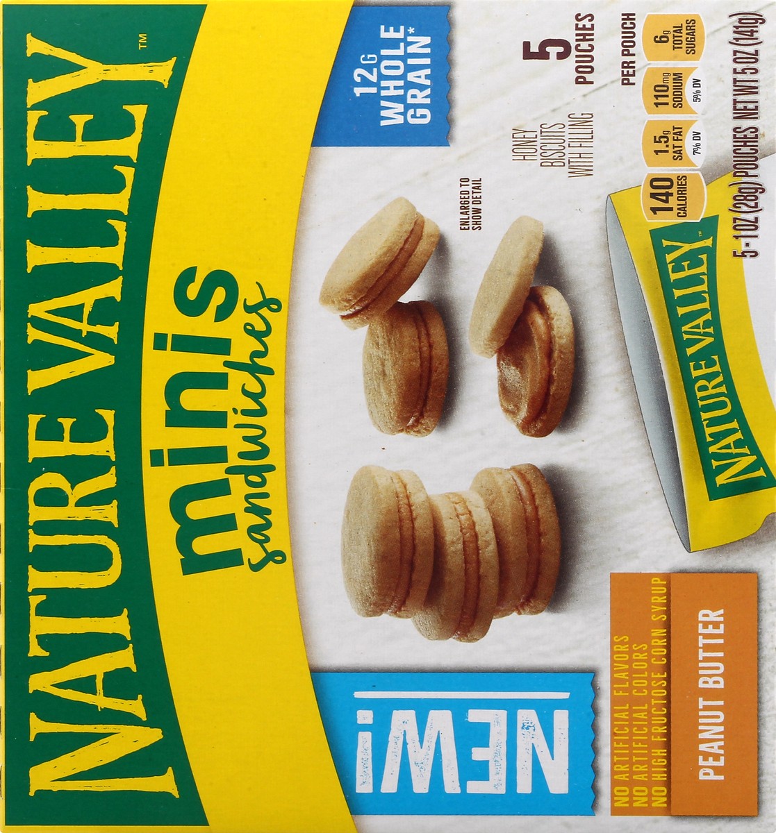 slide 5 of 9, Nature Valley Mini Peanut Butter Peanut Butter 5 ea, 5 ct