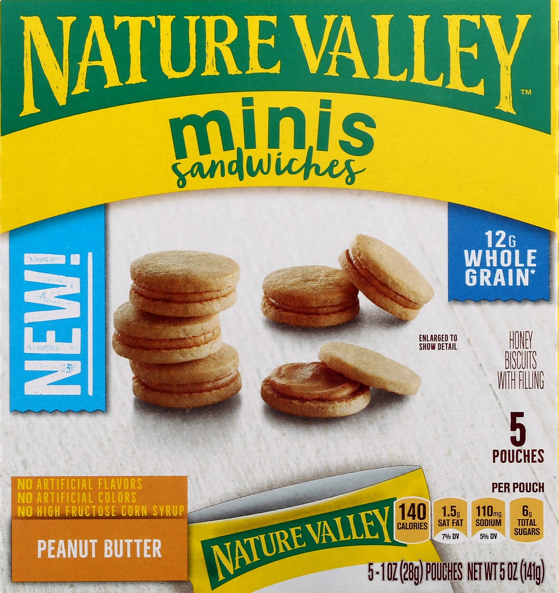 slide 6 of 9, Nature Valley Mini Peanut Butter Peanut Butter 5 ea, 5 ct