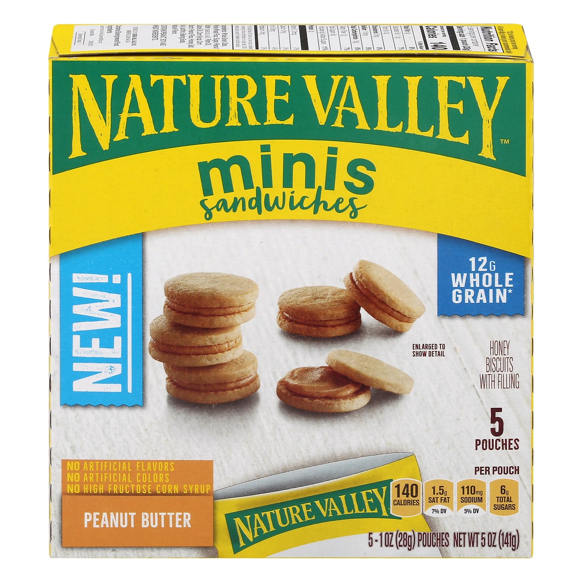 slide 1 of 9, Nature Valley Mini Peanut Butter Peanut Butter 5 ea, 5 ct