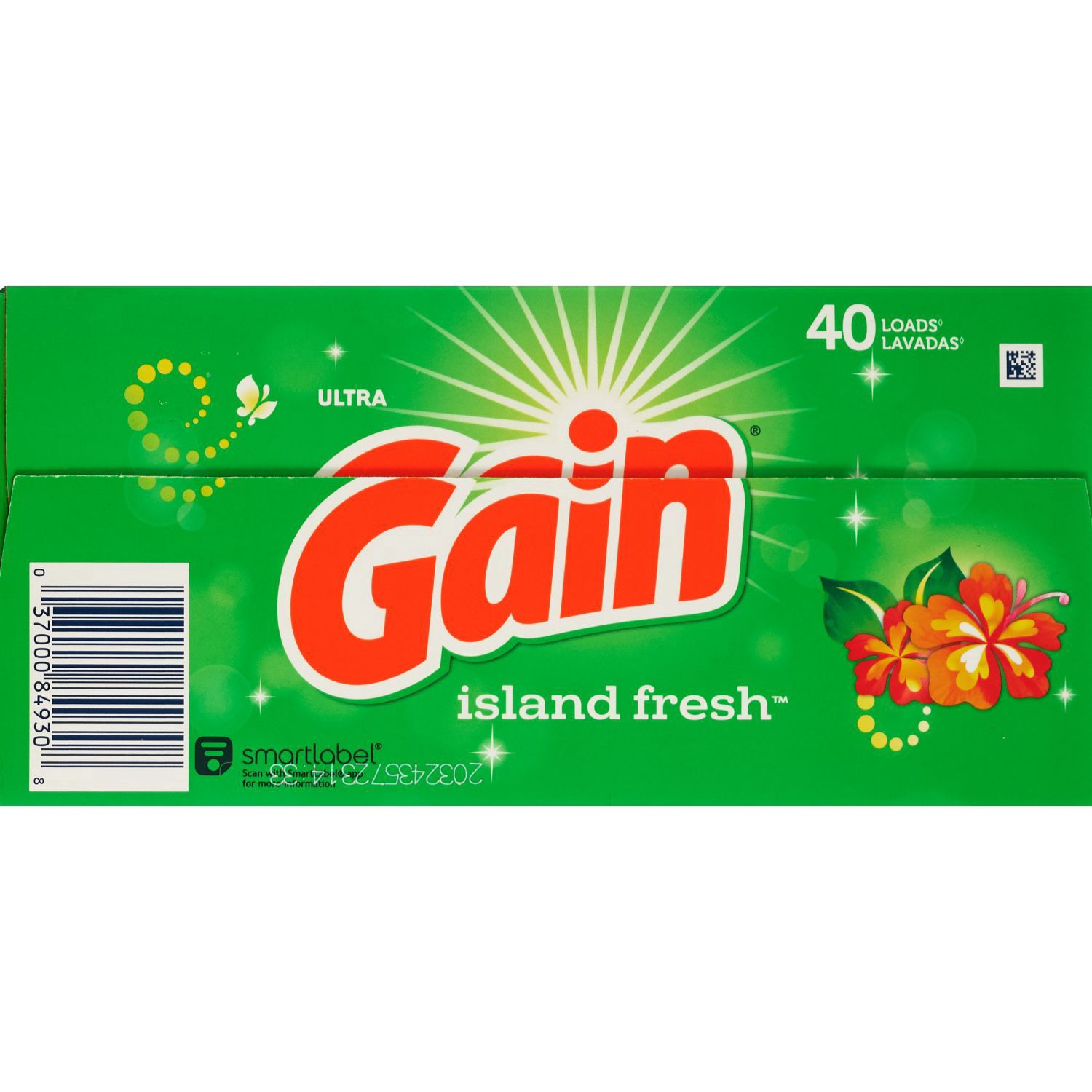 slide 3 of 5, Gain Ultra Powder Laundry Detergent, Island Fresh, 45 Oz, 40 oz
