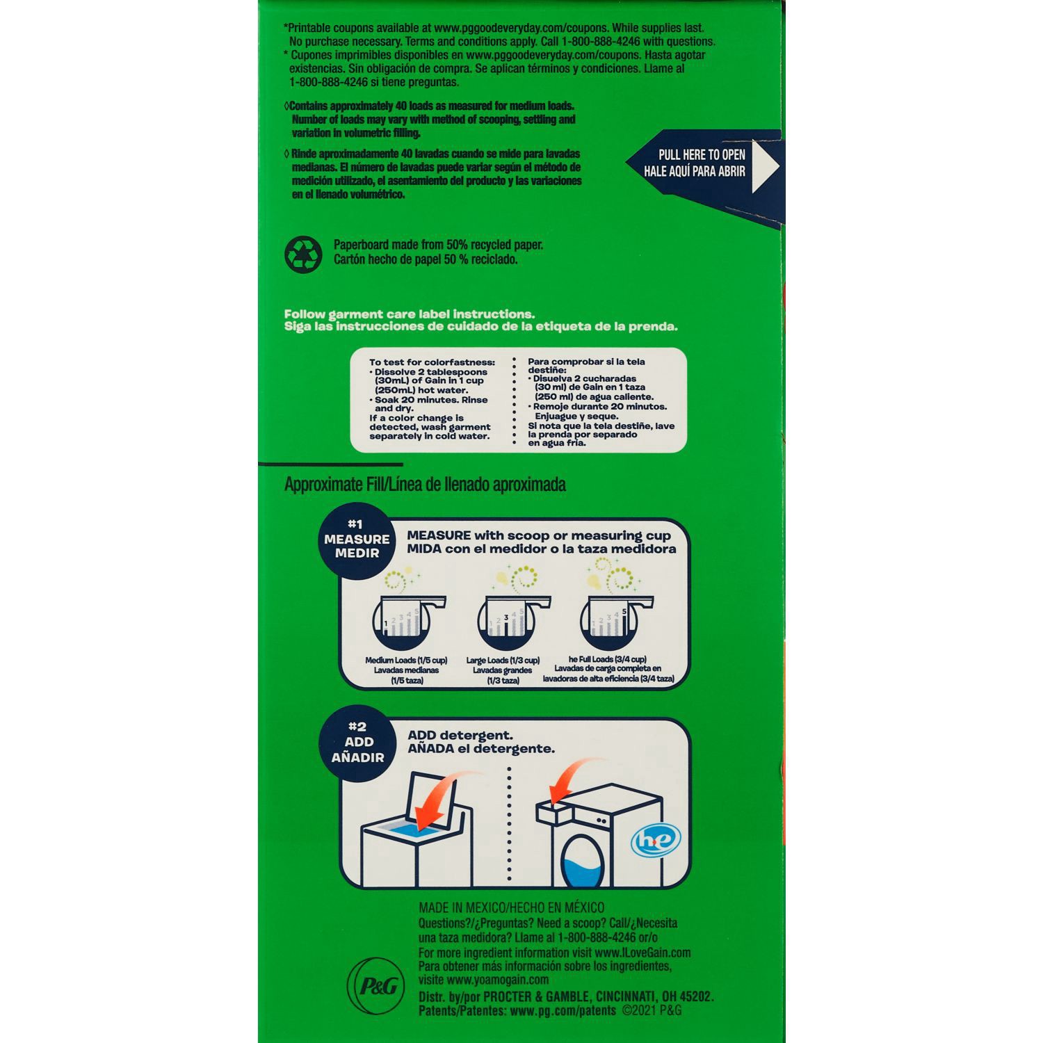 slide 2 of 5, Gain Ultra Powder Laundry Detergent, Island Fresh, 45 Oz, 40 oz