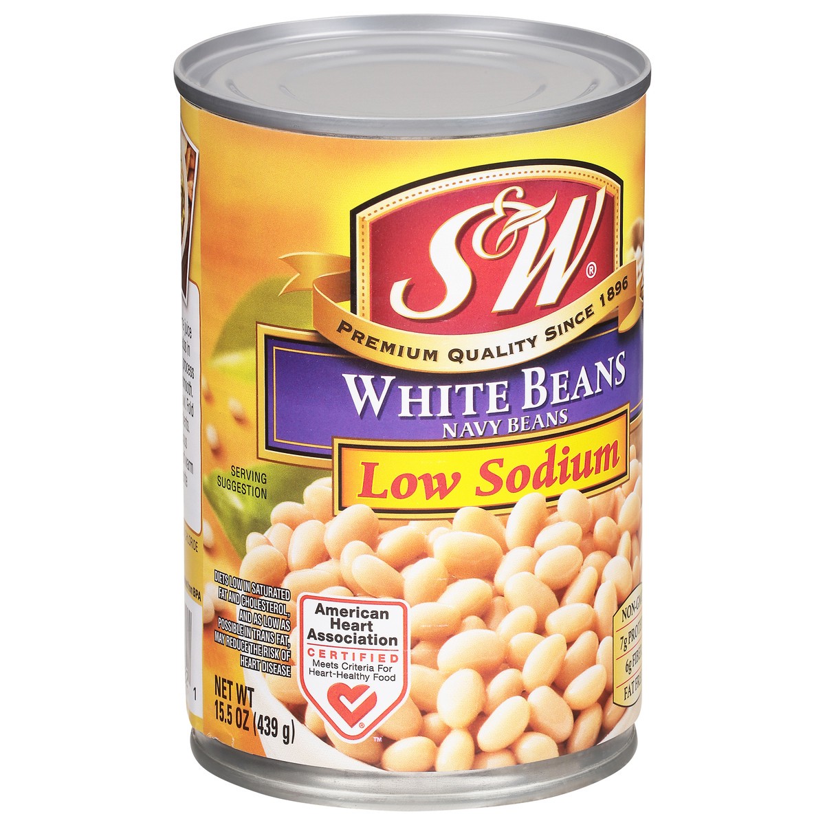 slide 2 of 11, S&W Navy Beans Low Sodium White Beans 15.5 oz, 