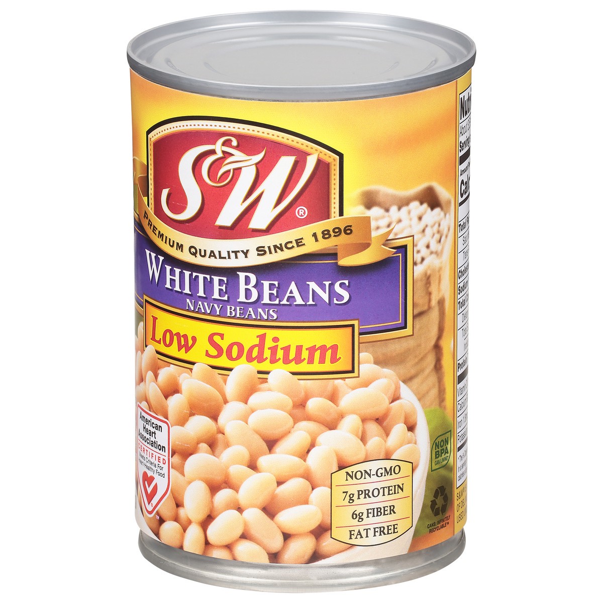 slide 4 of 11, S&W Navy Beans Low Sodium White Beans 15.5 oz, 