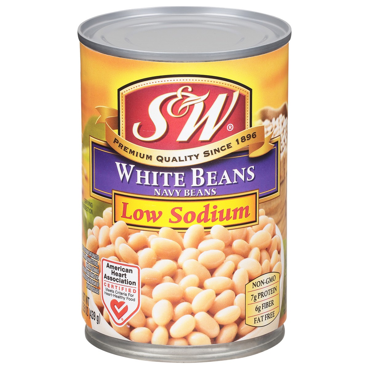 slide 10 of 11, S&W Navy Beans Low Sodium White Beans 15.5 oz, 