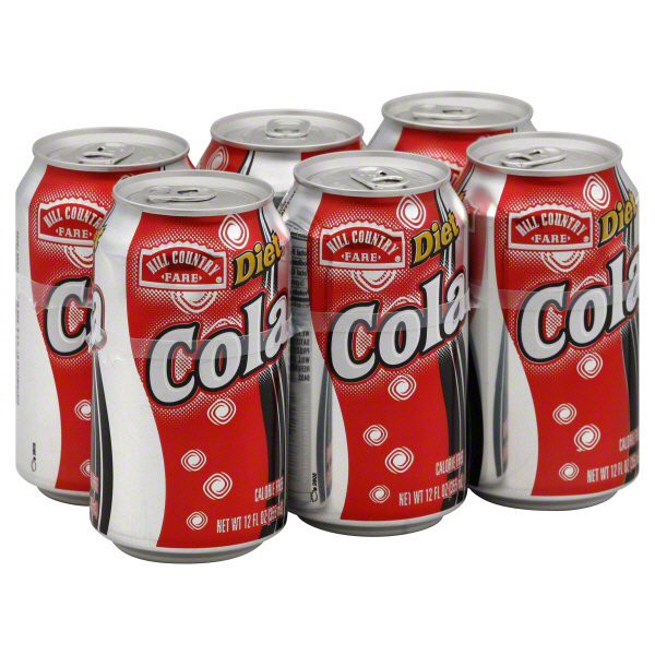 slide 1 of 1, Hill Country Fare Diet Cola - 6 ct; 12 fl oz, 6 ct; 12 fl oz