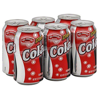 slide 1 of 1, Hill Country Fare Diet Cola, 6 ct; 12 fl oz