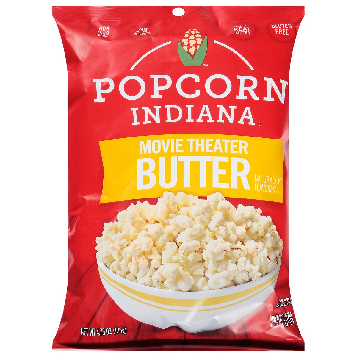 slide 1 of 9, Popcorn, Indiana Movie Theater Butter Popcorn 4.75 oz, 4.75 oz