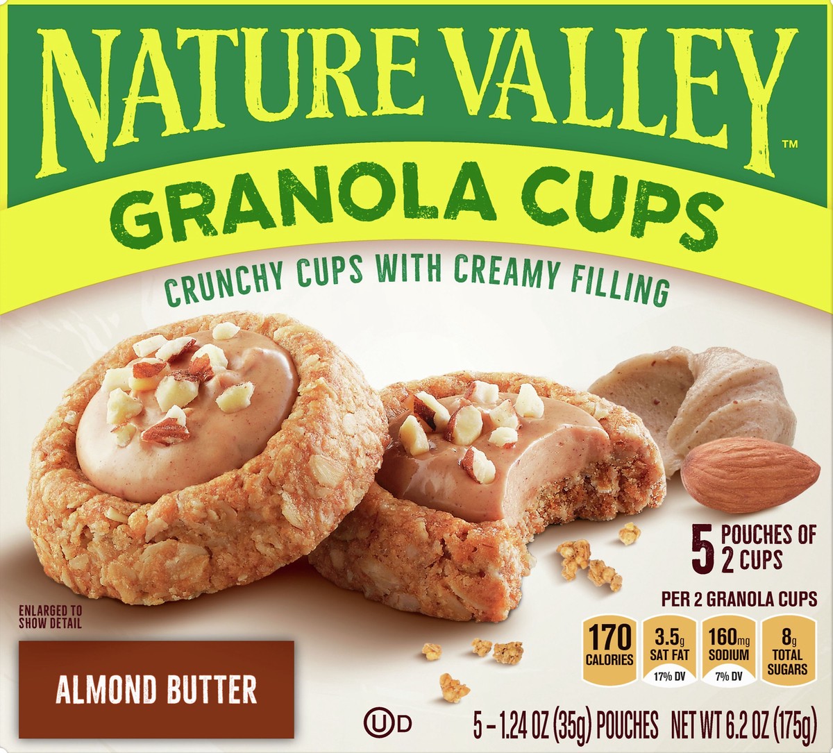 slide 4 of 9, Nature Valley 5 Pack Almond Butter Granola Cups 5 ea, 5 ct