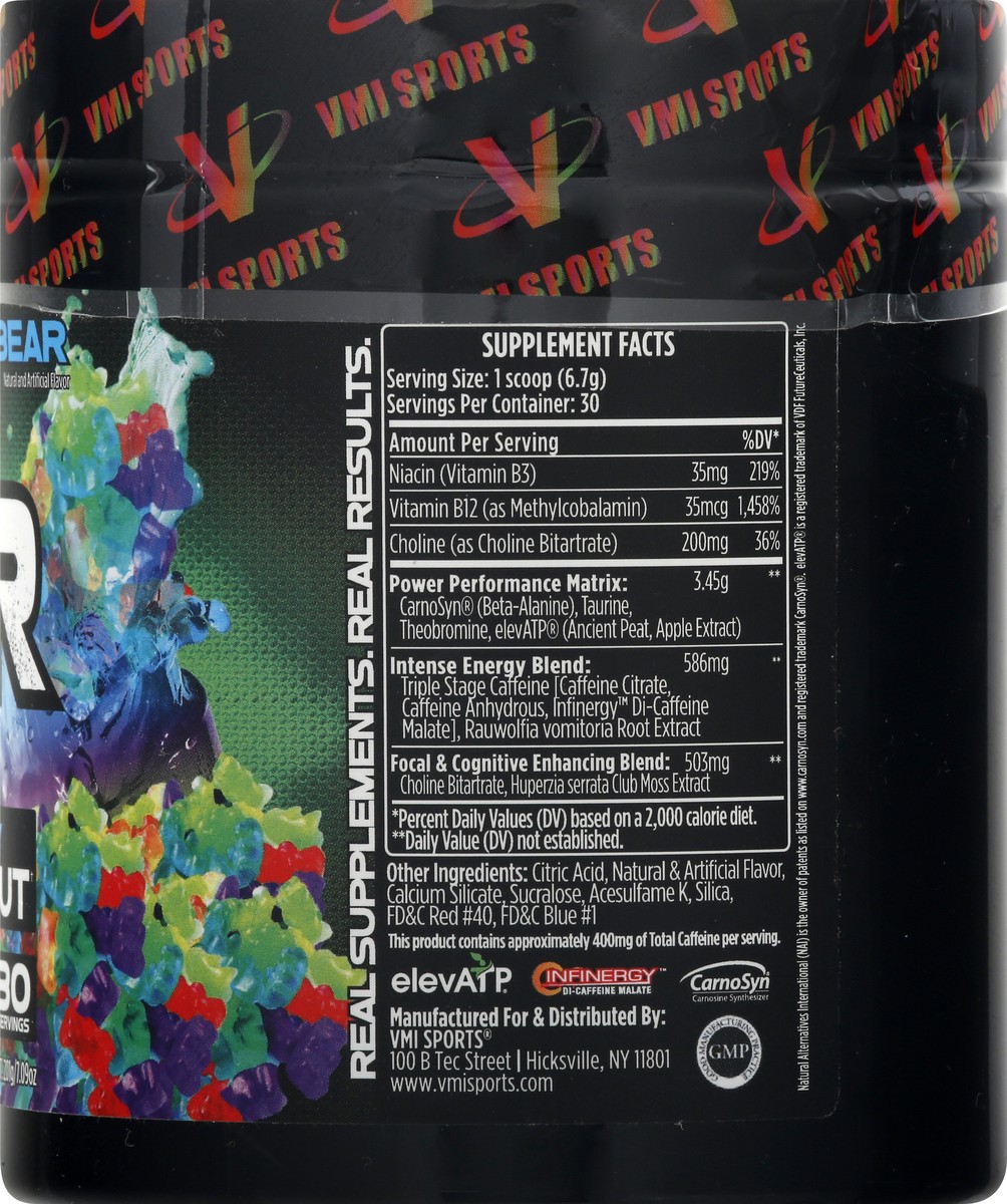slide 8 of 9, VMI Sports K-XR Original Gummy Bear Pre-Workout 201 gr, 201 gram