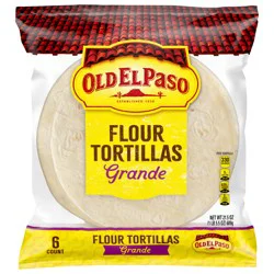 Old El Paso Restaurant Style Grande Flour Tortillas, 6-count
