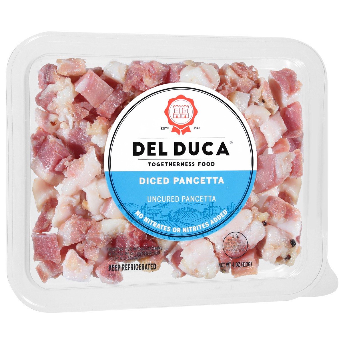 slide 8 of 14, Del Duca Diced Uncured Pancetta 4 oz, 4 oz