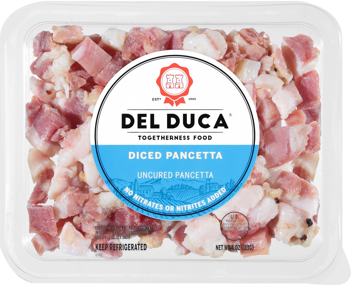 slide 5 of 14, Del Duca Diced Uncured Pancetta 4 oz, 4 oz