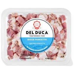 Del Duca Diced Uncured Pancetta 4 oz