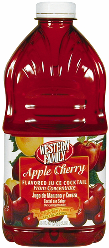 slide 1 of 1, Western Family Apple Cherry Drink, 64 oz