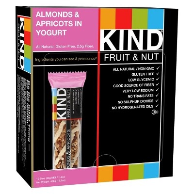 slide 1 of 1, KIND Almonds & Apricot Yogurt Nutrition Bar, 12 ct