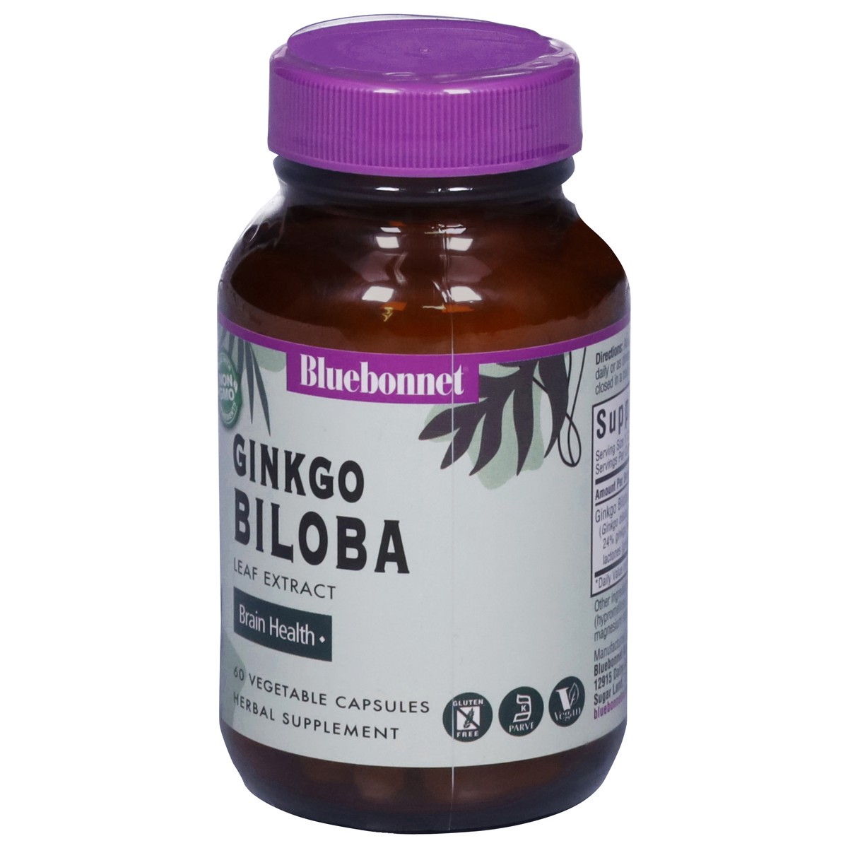 slide 12 of 13, Bluebonnet Nutrition Ginkgo Biloba 60 Vegetable Capsules, 60 ct