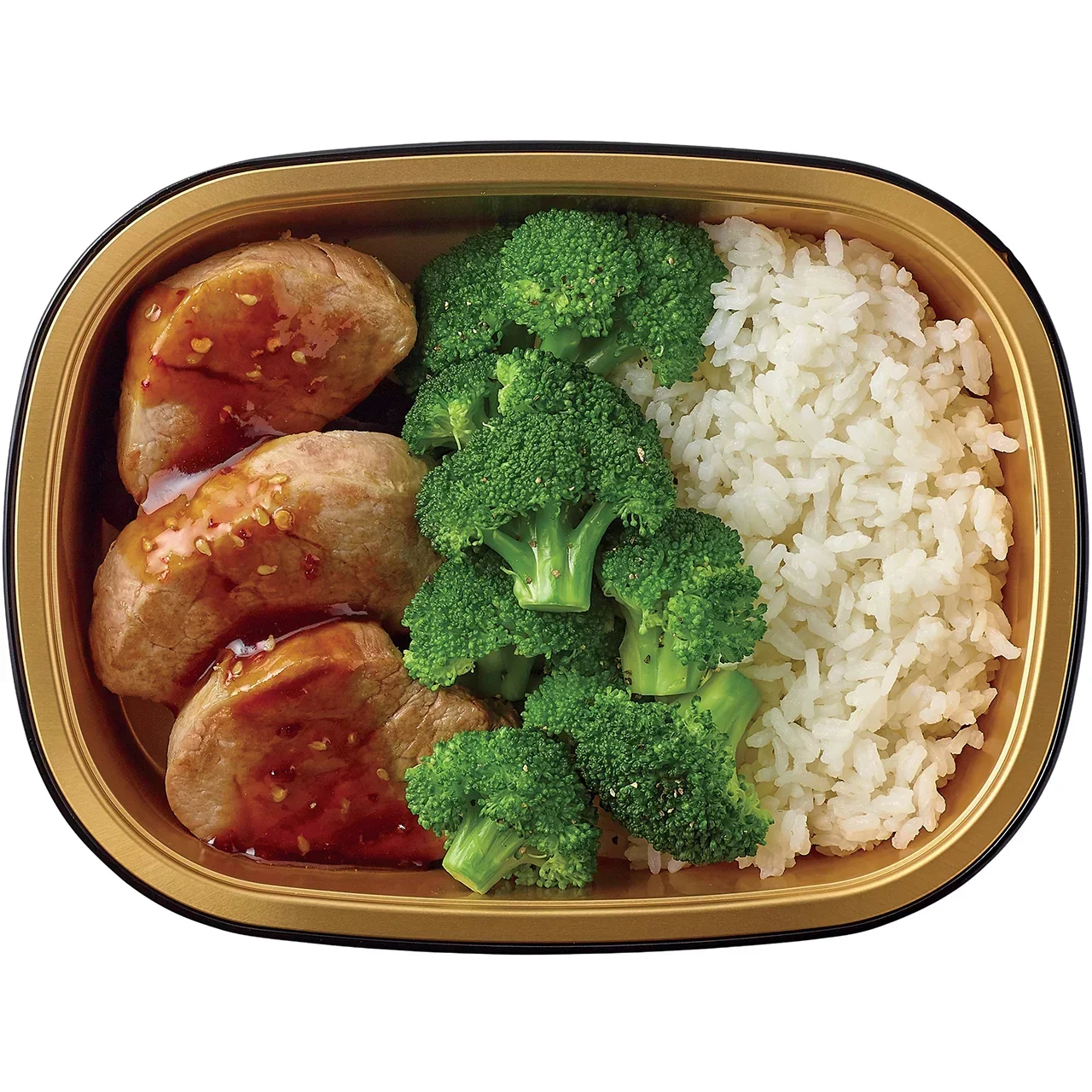 slide 1 of 1, Meal Simple by H-E-B Ginger Soy Pork Tenderloin with Cilantro Rice & Broccoli, per lb