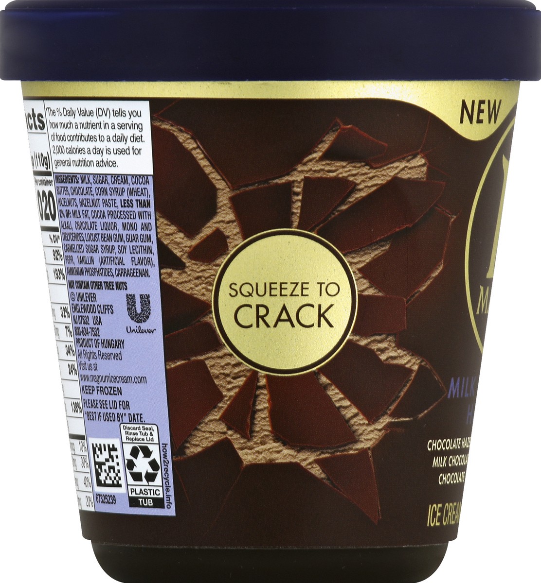 slide 3 of 6, Magnum Milk Chocolate Hazelnut Ice Cream, 14.8 fl oz