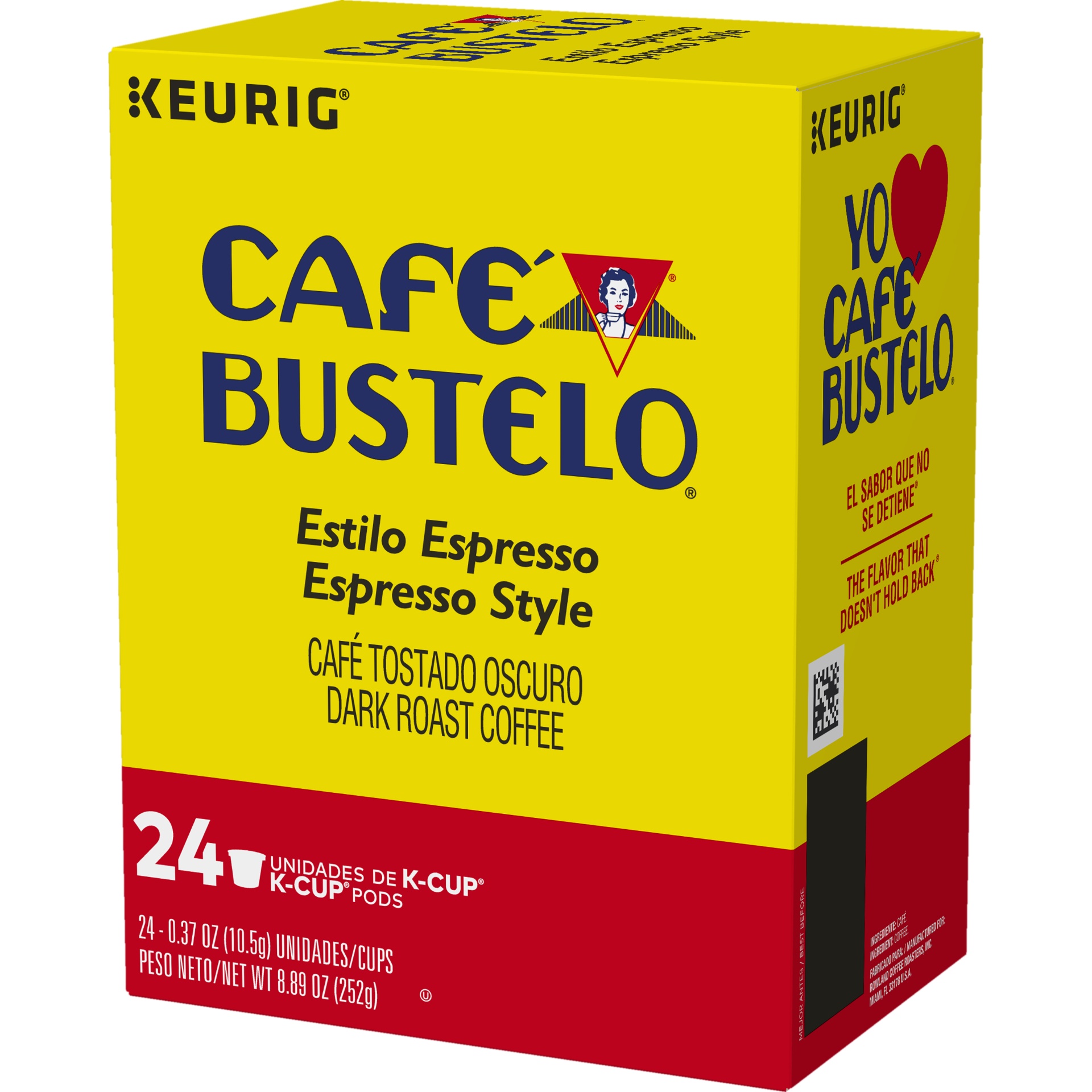 slide 3 of 4, Café Bustelo Espresso Roast Coffee K-Cup Pods, 0.37 Oz, Box Of 24 Pods, 24 ct
