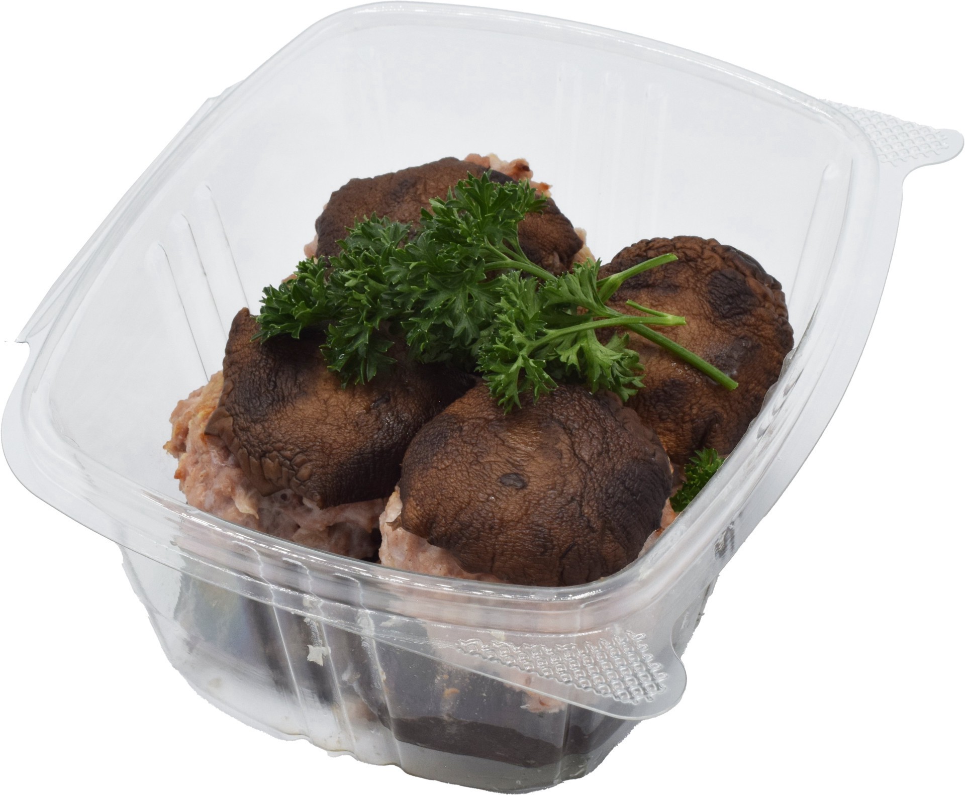 slide 1 of 1, Central Market Bratwurst Stuffed Mushroom, per lb