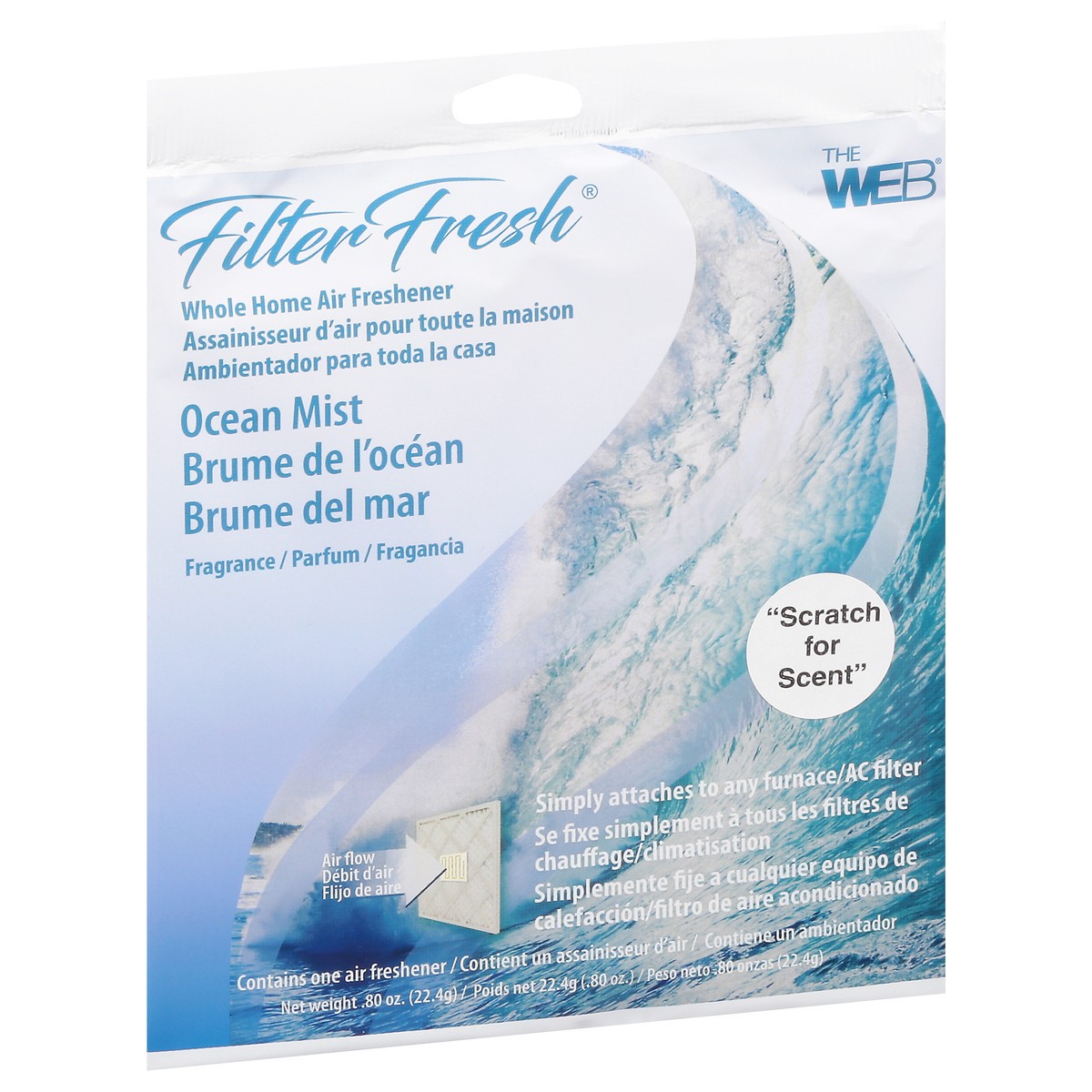 slide 2 of 9, Filter Fresh The Web Whole Home Ocean Mist Air Freshener 0.80 oz, 0.8 oz