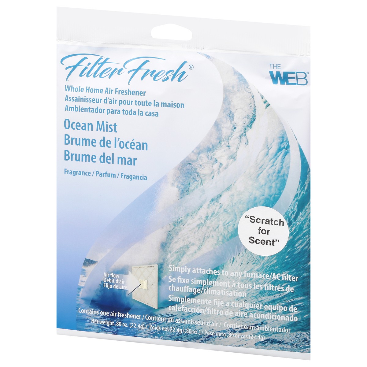 slide 3 of 9, Filter Fresh The Web Whole Home Ocean Mist Air Freshener 0.80 oz, 0.8 oz