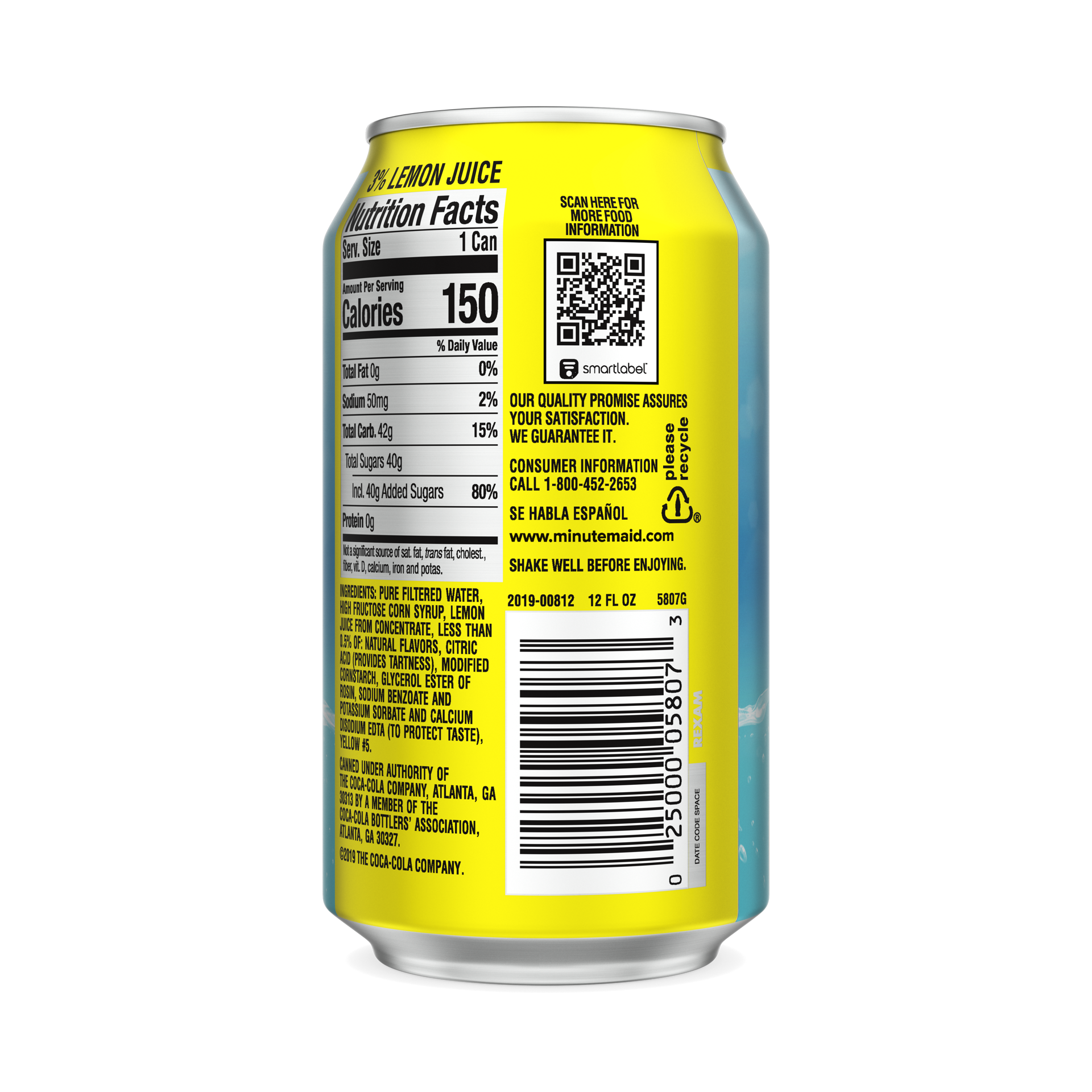 slide 2 of 5, Minute Maid Lemonade Can, 12 fl oz, 12 fl oz